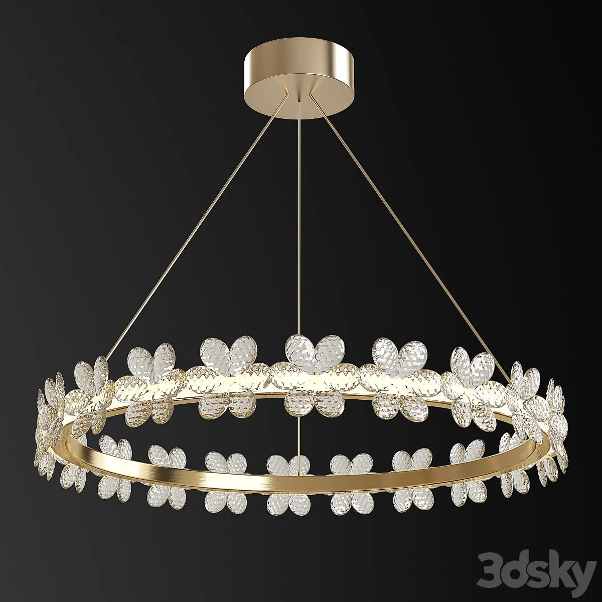 Italian single ring living room pendant light
